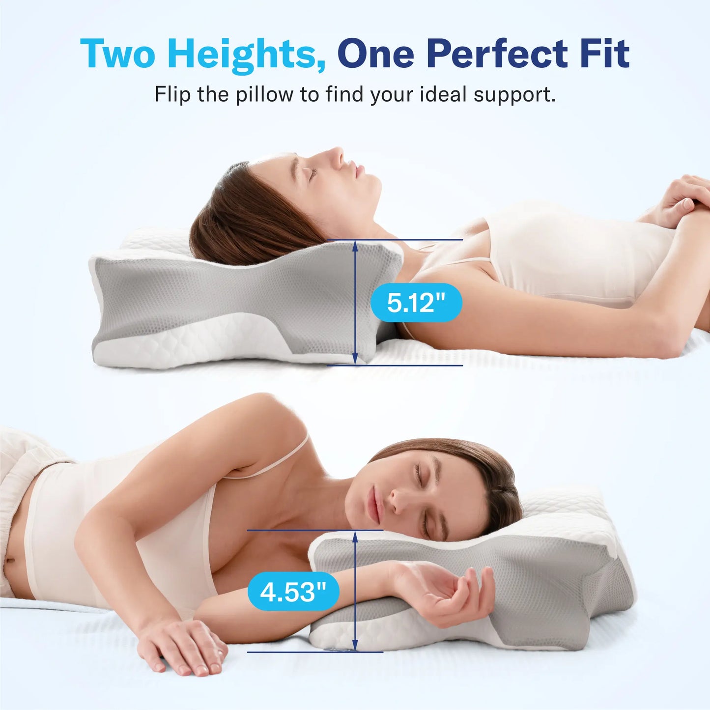 Alcedo neck pillow, orthopedic pillow, suitable for side sleepers, back sleepers, and stomach sleepers.