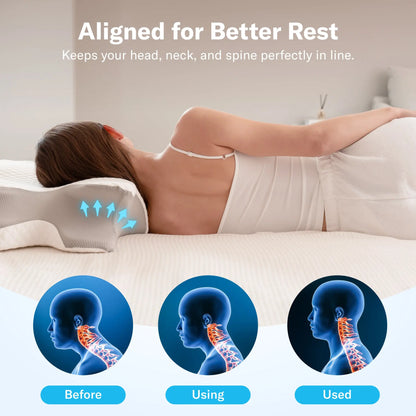 Alcedo neck pillow, orthopedic pillow, suitable for side sleepers, back sleepers, and stomach sleepers.