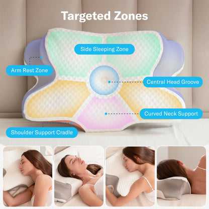 Alcedo neck pillow, orthopedic pillow, suitable for side sleepers, back sleepers, and stomach sleepers.
