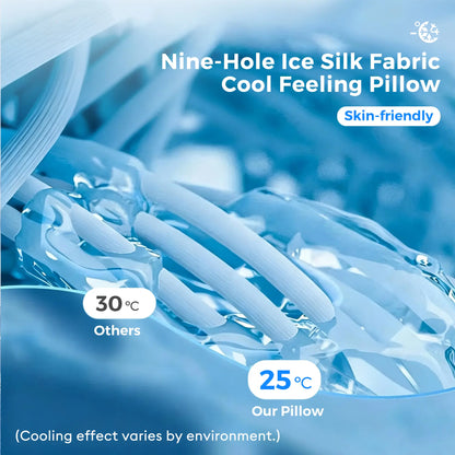 Cooling memory foam neck pillow, adjustable ergonomic memory foam neck pillow