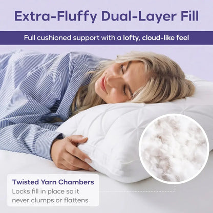 Ploof Pillow – Breathable and supportive, never collapses, comfortably supports the neck for side, back, and stomach sleeping.