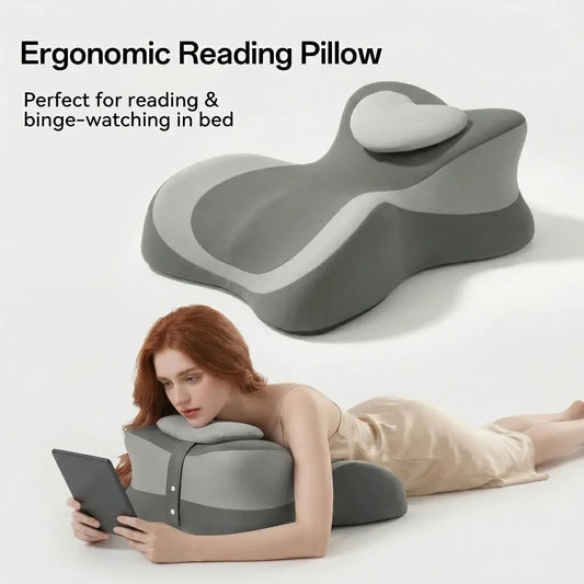 Ergonomic prone-position pillow - cool memory foam cushion