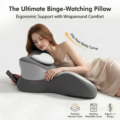 Ergonomic prone-position pillow - cool memory foam cushion