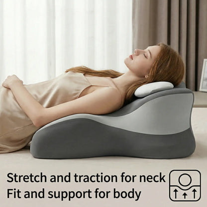 Ergonomic prone-position pillow - cool memory foam cushion