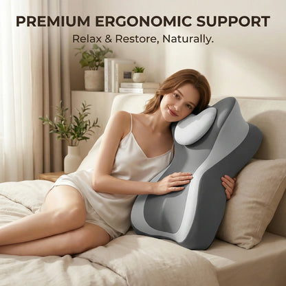 Ergonomic prone-position pillow - cool memory foam cushion