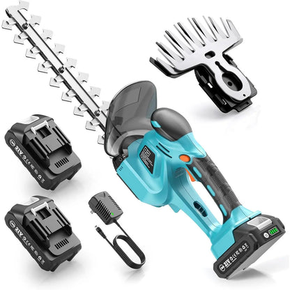 2-in-1 brushless hedge trimmer, wireless lawnmower