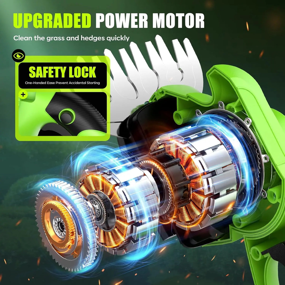 2-in-1 600W Brushless Cordless Hedge Trimmer Set