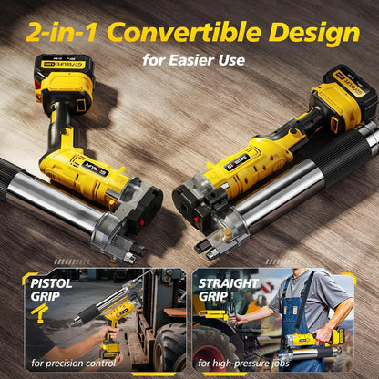GEVEELIFE Aluminum Electric Grease Gun - 10,000 PSI