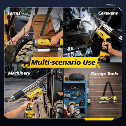 GEVEELIFE Aluminum Electric Grease Gun - 10,000 PSI