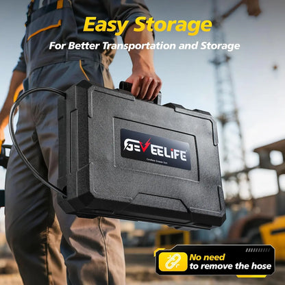 GEVEELIFE Aluminum Electric Grease Gun - 10,000 PSI