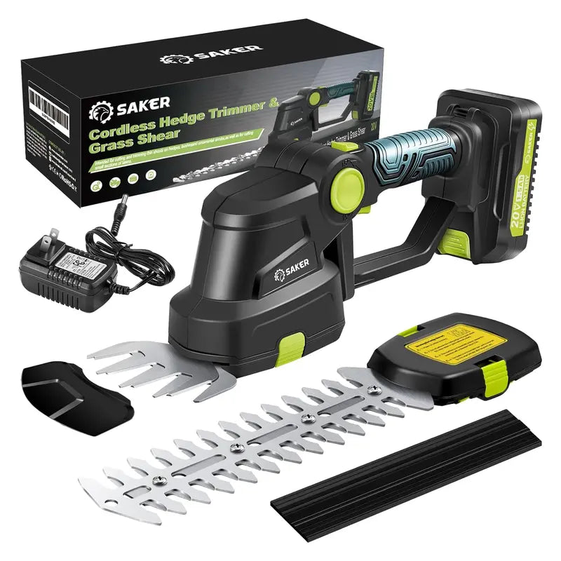 SAKER 20V Cordless Hedge Trimmer and Lawn Mower Set